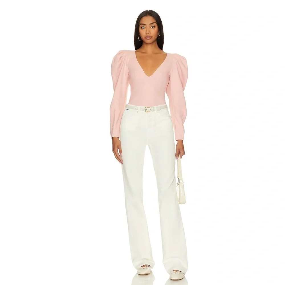 NWT FREE PEOPLE x INTIMATELY | Va Va Voop Bodysuit in Rose Heart Haze | Size XS